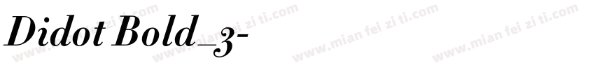 Didot Bold_3字体转换